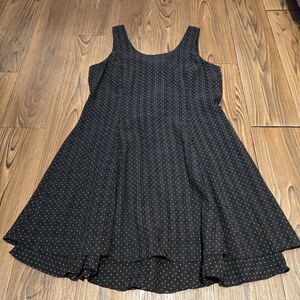 CDC Caren Desiree A-Line Dress Black White Polka Dot Mini Fit Flare Retro Bows